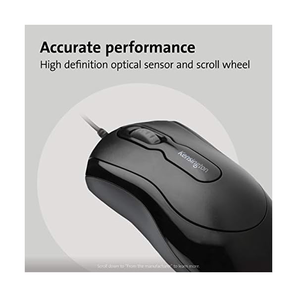 Kensington-Wired-USB-30-Mouse-Mouse-in-a-Box-Wired-Optical-USB-Desktop-Mouse-Ambidextrous-Design-with-Scroll-Wheel-Computer-Mouse-Black-K72356EU Kensington Wired USB 3.0 Mouse - Mouse-in-a-Box Wired Optical USB Desktop Mouse, Ambidextrous Design with Scroll Wheel…