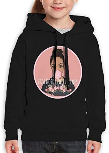 Onetwoonethree Teenager Liza Koshy Logo Classic Fleece for Boys and Girls Black