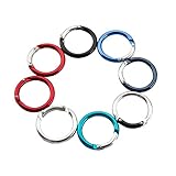 1.6/2/2.4 Inch Hiking Camping Spring Clip Aluminum Round Carabiner Hook