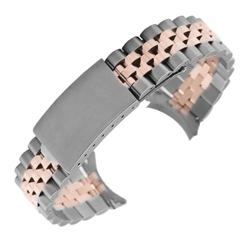 Cong Yi 13 17 18 19 20 21 22mm Watch Band Strap 316L Stainless Steel Tone Rose Gold Silver Watchband Oyster Bracelet Compatible with Dayjust