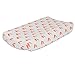 Orange Fox on Grey Changing Pad Cover by The Peanut Shell