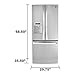 Kenmore Elite 71323 21.8 cu. ft. Wide French Door Bottom Freezer Refrigerator with Dispenser in Stainless Steel, includes delivery and hookup