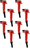 NEW MSD IGNITION COILS,RED,8 PACK,COMPATIBLE WITH