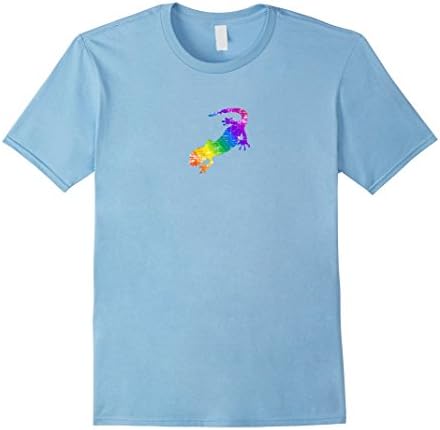 Men's Distressed Rainbow Salamander  Medium Baby Blue
