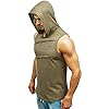 BUZHIDAO Tanktop voor heren, sport, mouwloos, hoodie, muscleshirt, workout, fitness, training, bodybuilding, hoodie voor…