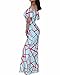 BIUBIU Women's Elegant Off Shoulder Floral Party Bodycon Maxi Dress Grid XL