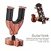 Guitar Wall Mount Hanger Hardwood Guitar Wall Hook Holder Stand Display with Screws for Anti-skid Hookthumb 2