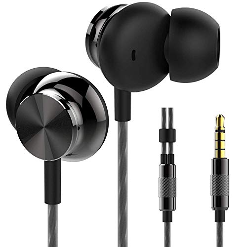 VEVEXIAO 3.5mm Earphones Headphones, Powerful Bass Driven Sound, 12mm Large Drivers, Ergonomic Design for iPod,,iPad i phone,and Mp3/Mp4 Players (Black)