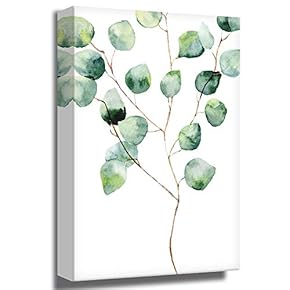B2T Silver Dollar Eucalyptus Watercolor Floral Painting Artwork...