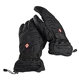 Ivation Heated Warm Gloves, Electric Rechargeable Fleece lined, 3 Temperature Control Levels, Includes (2) 4500mah, 3.7V Li-Ion Batteries for Quick & Even Heating, Works up to 8 hours