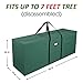 Primode Christmas Tree Storage Bag | Fits Up to 7.5 Ft. Disassembled Holiday Tree | 50” x 15” x 20” Tree Container | Durable 600D Oxford Material | Heavy Duty Xmas Storage Box (Green)