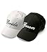 Bride and Groom Wedding Baseball Caps Hats Embroidery Adjustable Black,White