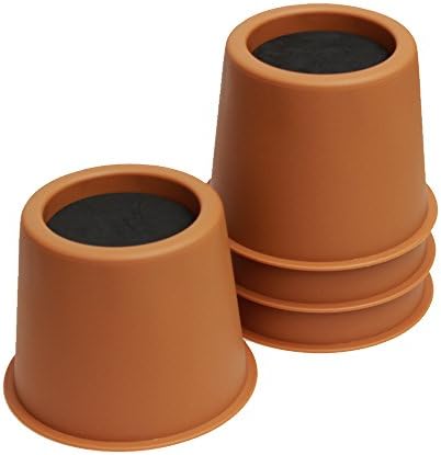 DingHeng SUPER QUALITY Round Bed Risers,3" Inch Lift Furniture Risers / Bed Risers (Coffee)