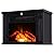 HomCom 14" 1000 Watt Freestanding Electric Wood Stove Fireplace Heater - Black