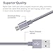 Sundix Micro USB Cable, 3Pack 10ft Nylon Braided High Speed USB 2.0 A Male to Micro USB Male Charging Cord for Samsung, Nexus, LG, Motorola, Android Smartphones and More (Gray)