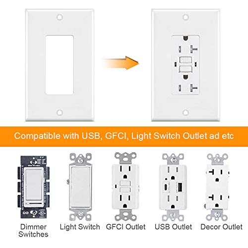 4 Electric+Receptacle+Wallplate+Standard+Polycarbonate