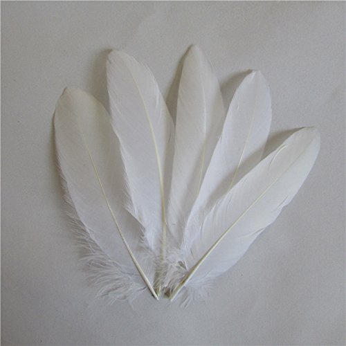 WAKEACE Goose Feathers 100 Pieces 13-18CM 5-7 inches Decorative Clothing Design DIY