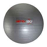 Met Rx 180 Grey Fitness Exercise Ball with Pump - Transforming Every Body - 45.72 CM (18