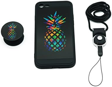 iPhone 8 Case, iPhone 7 Case, Heavy Duty Full Protective Cover with Expanding Stand Phone Grip Mount Sockets for Apple iPhone 8 7 - Free Detachable Long Lanyard Neck Strap