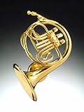 Gold French Horn Miniature Replica Magnet, Size 1.25 inch