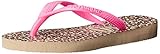 Havaianas Kids Slim Animals Flip Flops (Toddler/Little Kid), Sand Grey/Pink, 27-28 BR(11, 12 M US Little Kid)