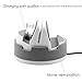 iPhone Charging Dock Station, iPhone 7 Charger, Acessorz Desktop Hybrid Rotating Lightning Charge & Sync [Card Slot] Cradle Charger Holder Stand for iPhone 7/7 Plus, iPhone 5s/6/6s Plus (Grey)