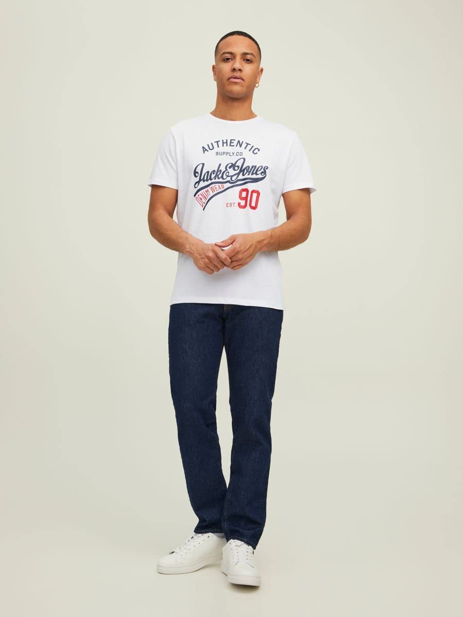 Jack & Jones Herren Jjethan Tee Crew Neck 3pk Mp Noos T Shirt, Schwarz, M EU 3