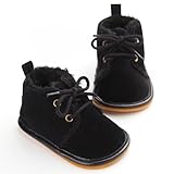 DZT1968® Baby Girl Boy Anti Slip Sole Thick Snow Boots Shoes Sneaker (0~6 Months, Black)