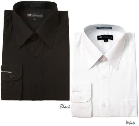 Milano Moda Men's Solid Classic Dress Shirt SG02-White-19-19 1/2-36-37