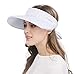 Wide Large Brim Sun Hat Summer UV Protection Thin Hat 2 in 1 Beach Sun Hat,White,One Size