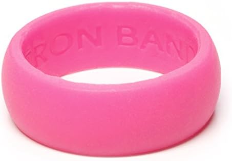 Rubber Silicone Wedding Ring - Award Winning Medical Grade Bands (Blue, Lime Green, Gray, Navy, Pink, Purple) (Pink, X-Large (12-13))