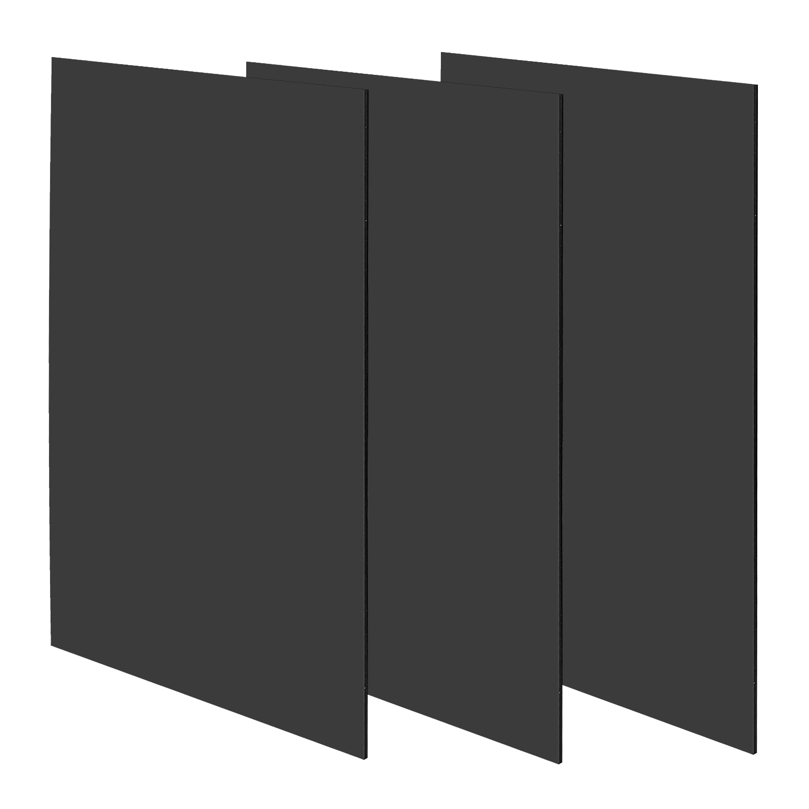 JOIKIT 3PCS A4 Black Acrylic Sheet, 297 x 210 x 3mm Black Acrylic Plastic Sheet Panel for Craft Painting