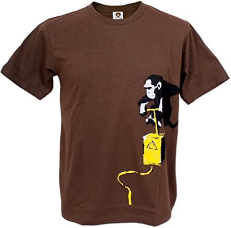 tshirtmystyle- Monkey Banana Bomb Banksy Man T-Shirt