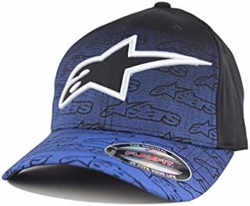 Alpinestars Rain Flex Fit Hat - Black/Blue (Large/X-Large)