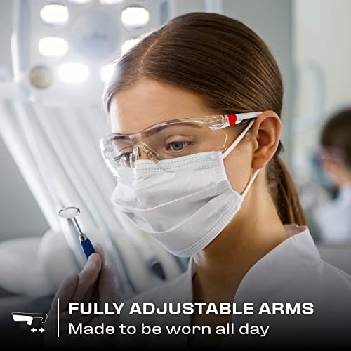 NoCry Clear Safety Glasses for Men and Women; Lightweight Work Glasses