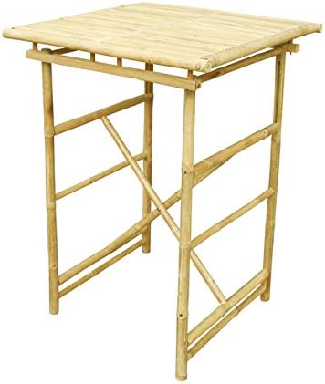 Zew Natural Wood Hand-crafted Square Bar-height Table