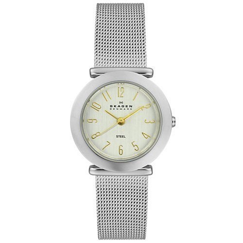 Skagen Women's 107SGSC Steel Collection Crystal Accented Mesh Stainless Steel Silver Dial Watch