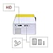 COOQI Mini Portable Pocket Projector Home Theater Support 1080p White/Yellow