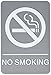 Headline Sign Ada Sign, No Smoking Symbol W/tactile Graphic, Molded Plastic, 6 X 9, Gray