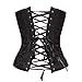 Lutos Women’s Steampunk Gothic Rock Lace Up Corset Top Retro Waist Cincher Basque Bustier Blackthumb 1