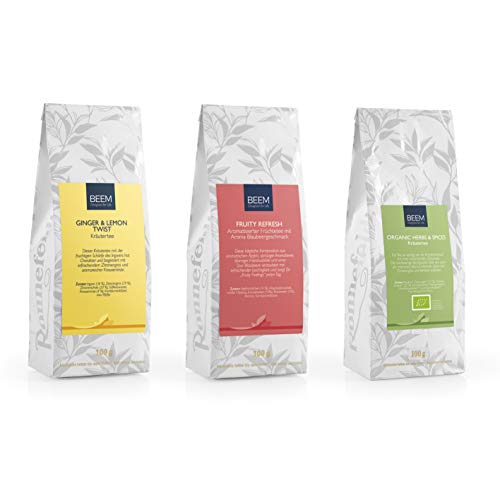 BEEM FEEL GOOD TEA SELECTION (Ginger & Lemon Twist, Frutiy Refresh, Organic Herbs & Spices) - 3 x 100 g | Probier-Set…