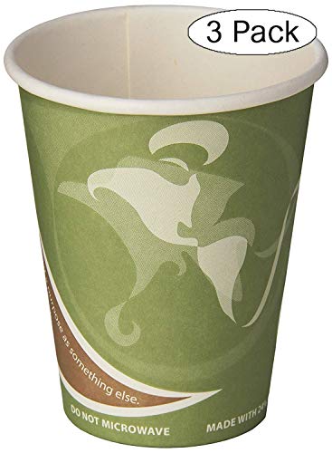 Eco-Products ECOEPBRHC12EWPK Evolution World PCF Hot Cups, Post-Consumer Fiber, Recycled, 12 oz (Pack of 50) (Thrее Расk)