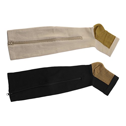 DierCosy Women Zippered Compression Socks Slim Leg Sox Toe Thigh Thin Leg Stocking Health and Beauty
