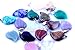 Heart Stone Pendants 20pcs Small Healing Rock Chakra DIY Crystal Charms Love Heart for Necklace Earring Jewelry Making (20 Colors)