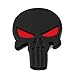 3D Punisher Decal,Chrome Car motorcycle Truck Metal Skull Sticker,Car Decals Stickers (Black)