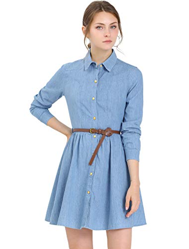 denim shirt dress belted