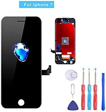 Screen Replacement Compatible with iPhone 7 4.7 Inch LCD - Compatible with iPhone 7 3D Touch Screen Display Repair Kit Assembly with Complete Repair Tools (Black)