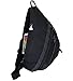 20” HBAG Sling Backpack Single Strap Shoulder Bag, Audio & Bottle Pocket, Black