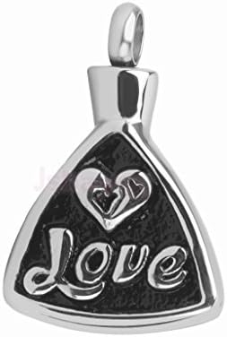 Nut Shop Stainless Triangle Love Heart Cremation Keepsake Memorial Ash Urn Pendant