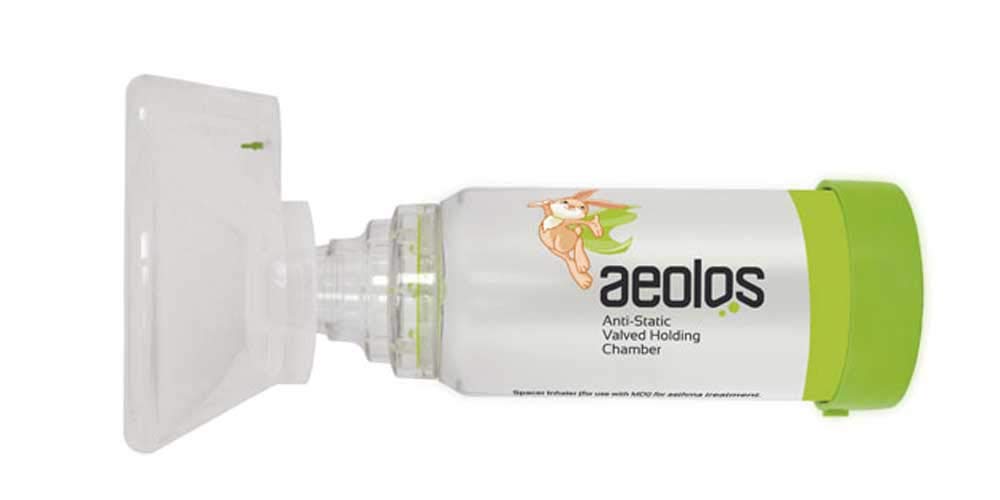 Aeolos valved Holding Chamber Child 1-6 Years Medium (Mask + Mouthpiece)